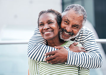Photo of a married couple smiling