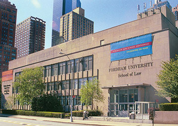 A Fordham Law school building. Links to Gifts of Real Estate
